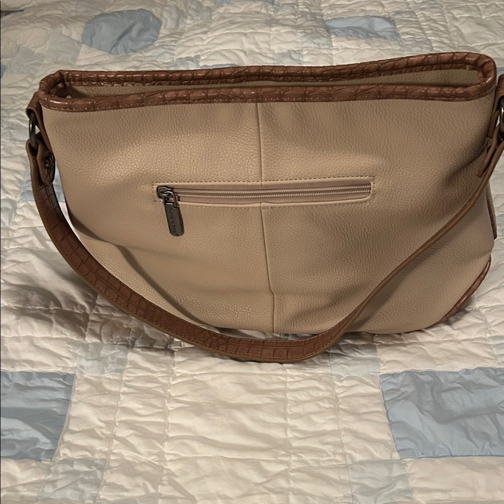 Montana West Beige Textured Purse